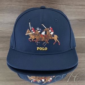 Polo Ralph Lauren Hat Cap Snapback Triple Pony Twill Ball Cap Streetwear Classic